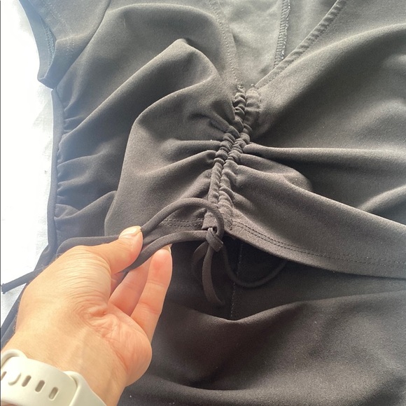 Forever 21 Black Ruched Club Dress - Picture 2 of 3